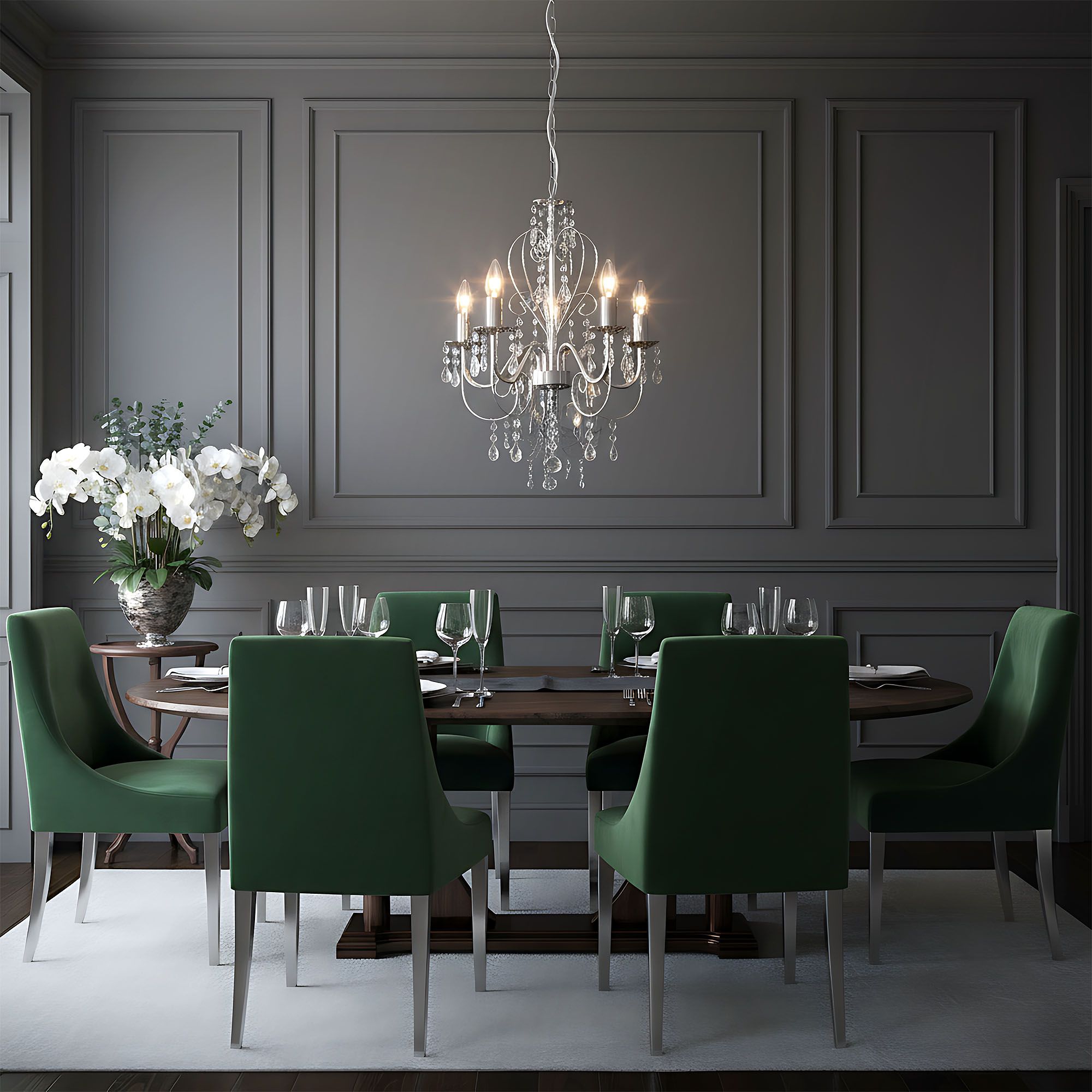 Lampa Suspendata Ebt008-5cp Chrome 3