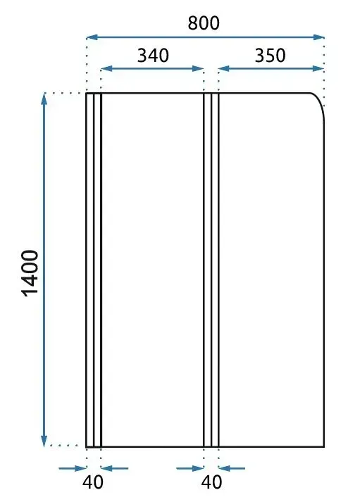 Panou Pentru Cada Pliabil Rea Agat-2 80 Brush Copper 5