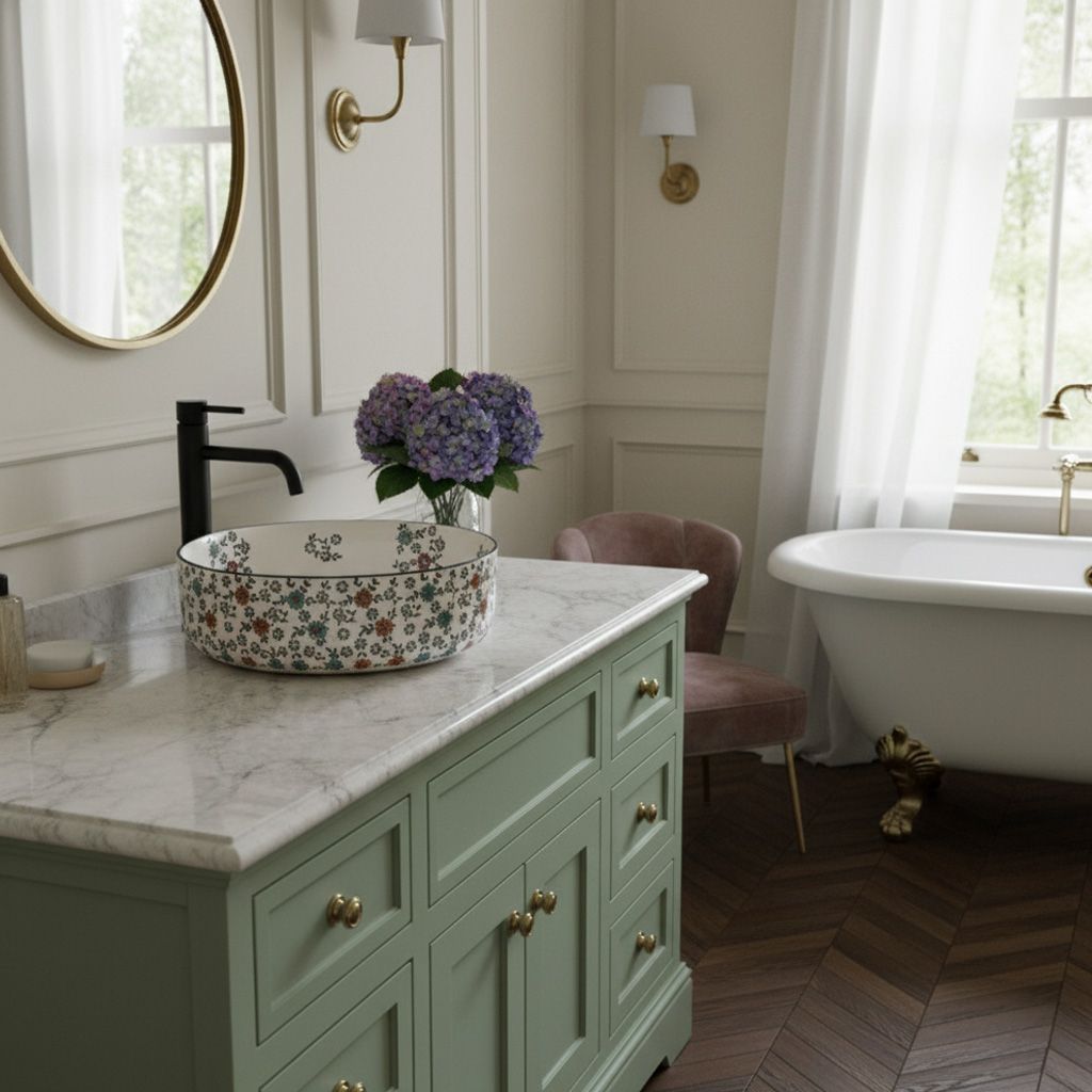 Lavoar Pe Blat Rea Stefania Fiori 5