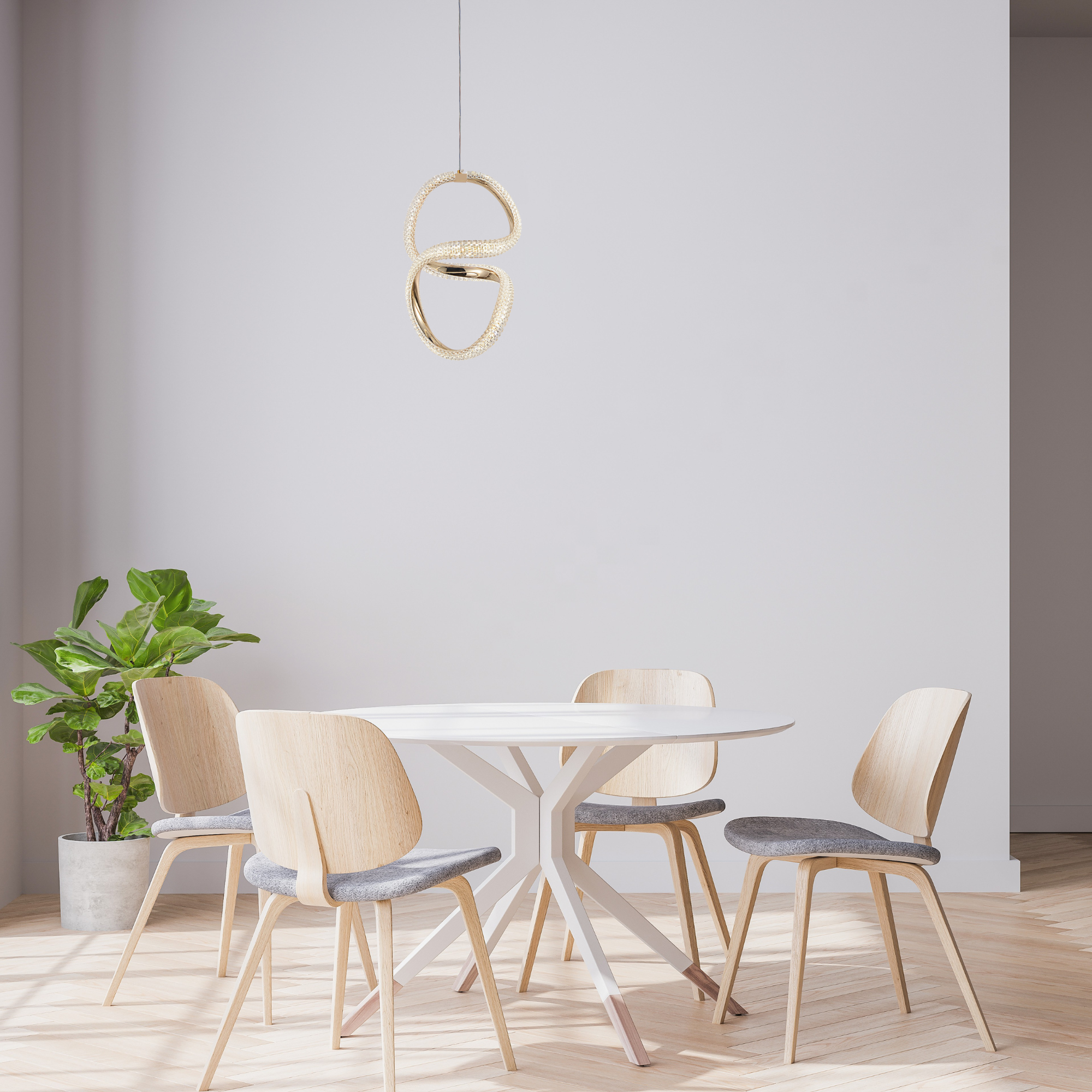 Lampa Suspendata Led G077-3cpr Gold 5