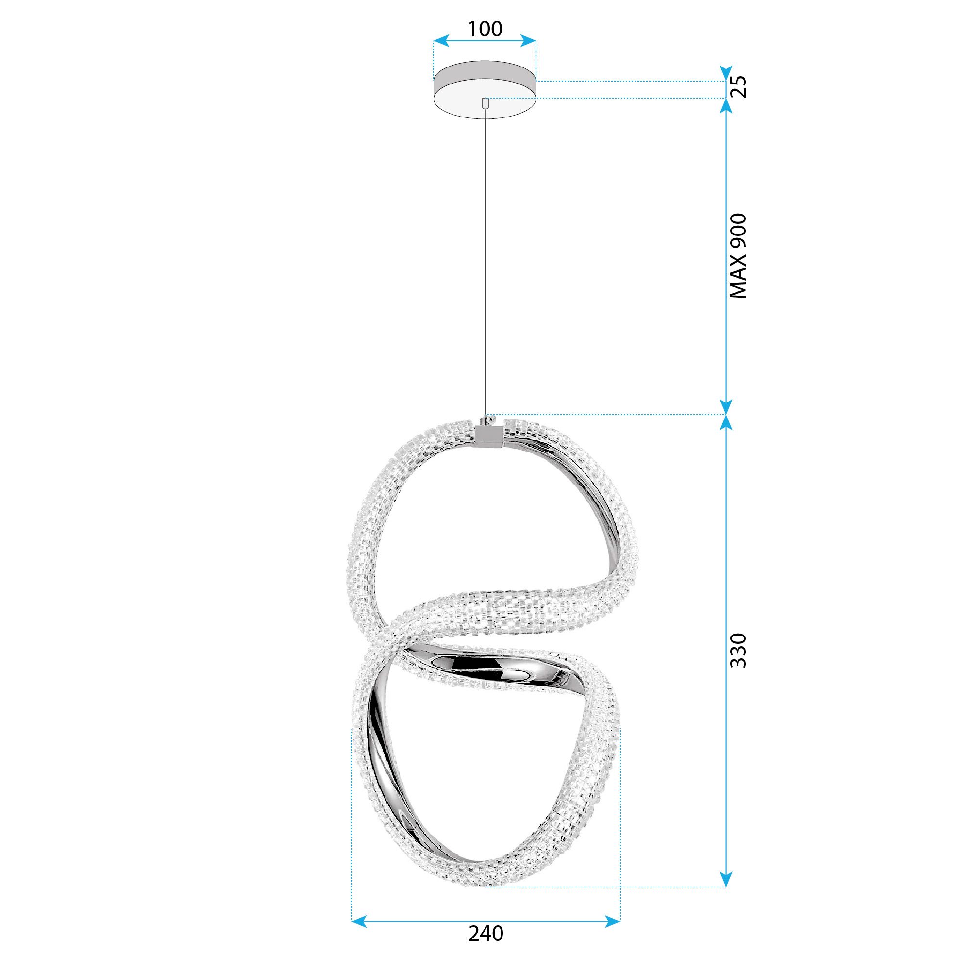 Lampa Suspendata Led G077-3cpr Gold 7