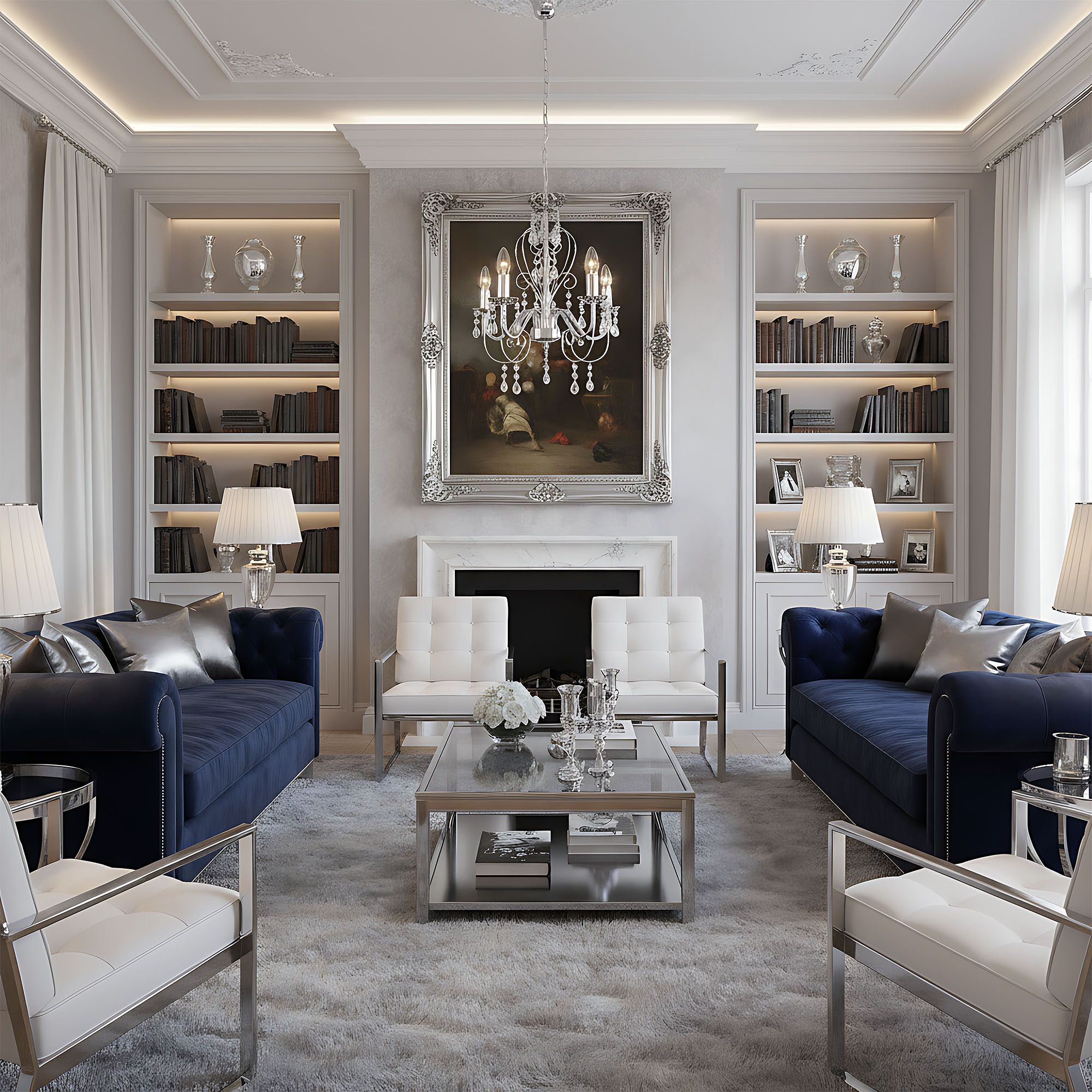 Lampa Suspendata Ebt008-5cp Chrome 4